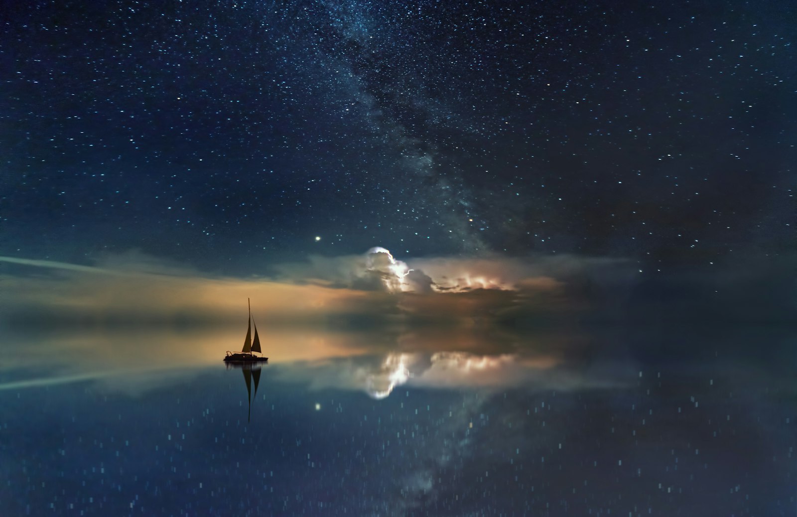 Night over the water, Maldives